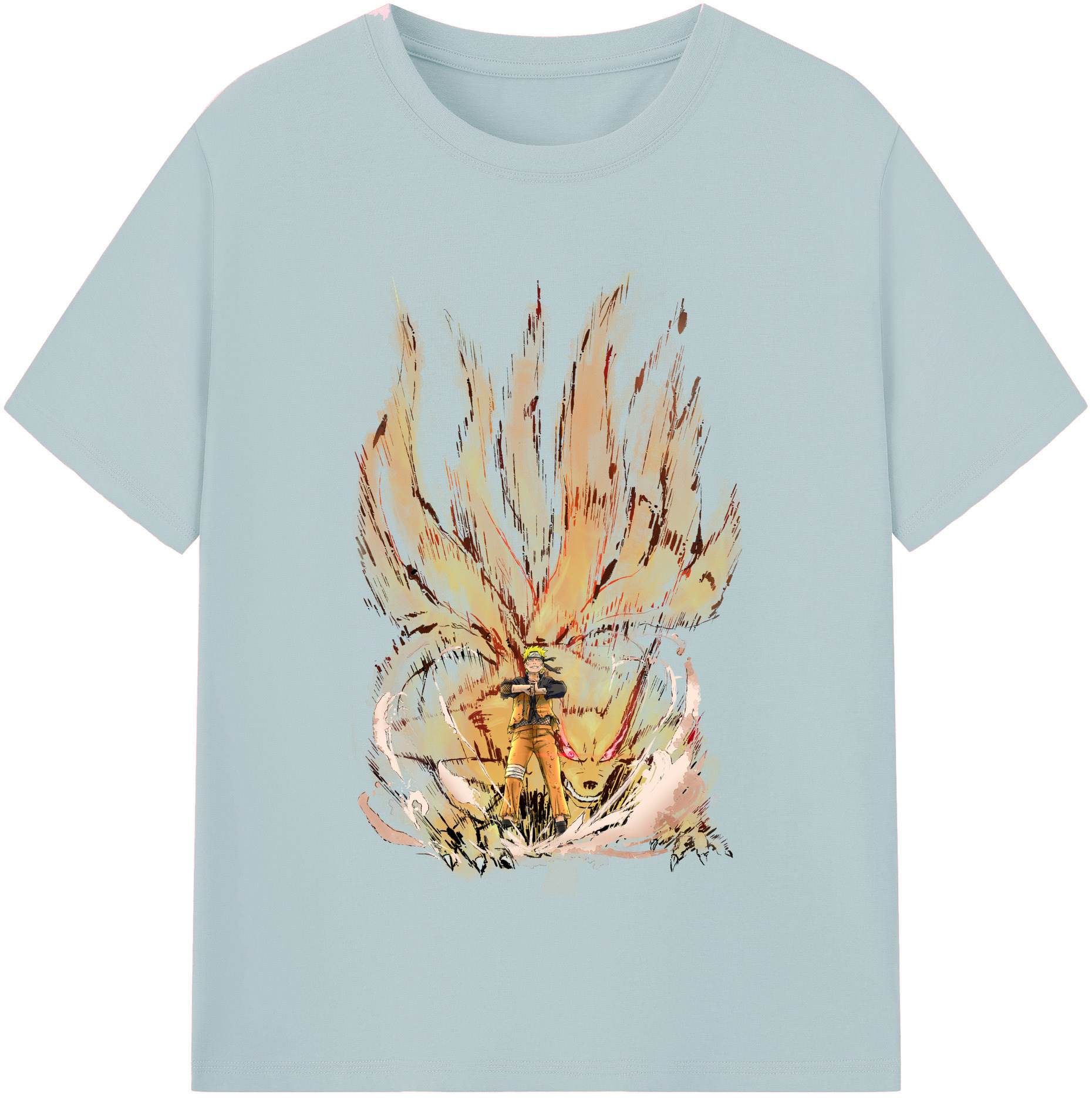 （画像用） NARUTO -ナルト- うずまき ナルト Uzumaki Naruto 綿100％半袖Tシャツ（フロントプリント）
